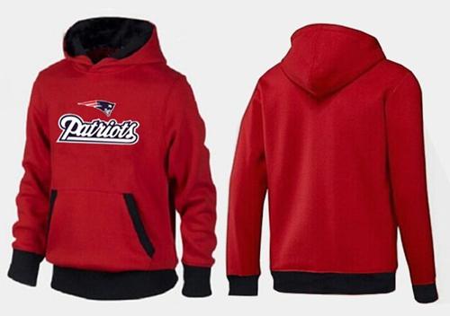 NFL Men's Nike New England Patriots Authentic Logo Pullover Hoodie - Red/Black